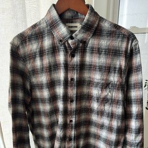 Taylor Stitch Jack Shirt, size 42/L. Red & gray plaid